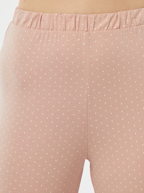 Pyjama long 2 pièces en maille extra-fluide - Kiabi