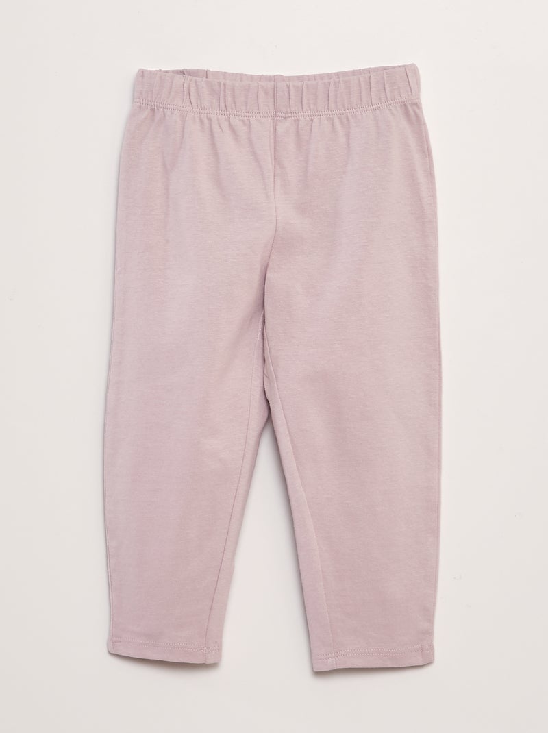 Pyjama long 2 pièces imprimé Blanc/rose lapin - Kiabi