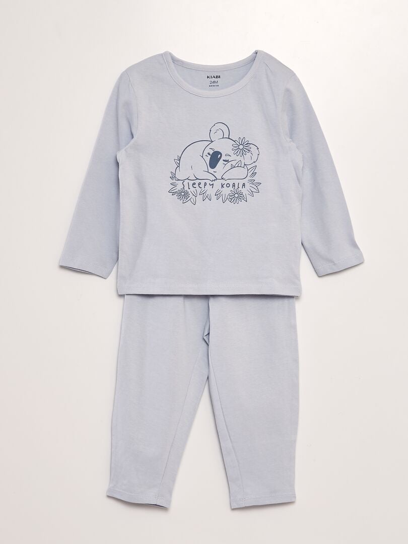 Pyjama long 2 pièces imprimé Bleu koala - Kiabi