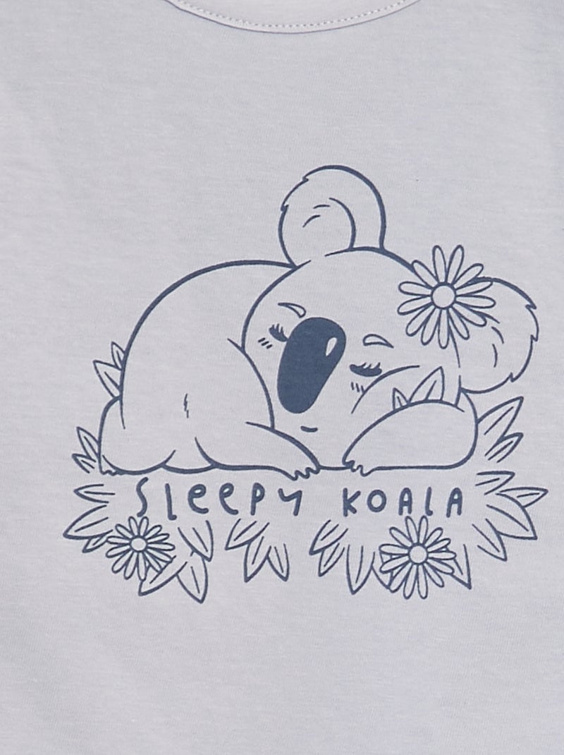 Pyjama long 2 pièces imprimé Bleu koala - Kiabi