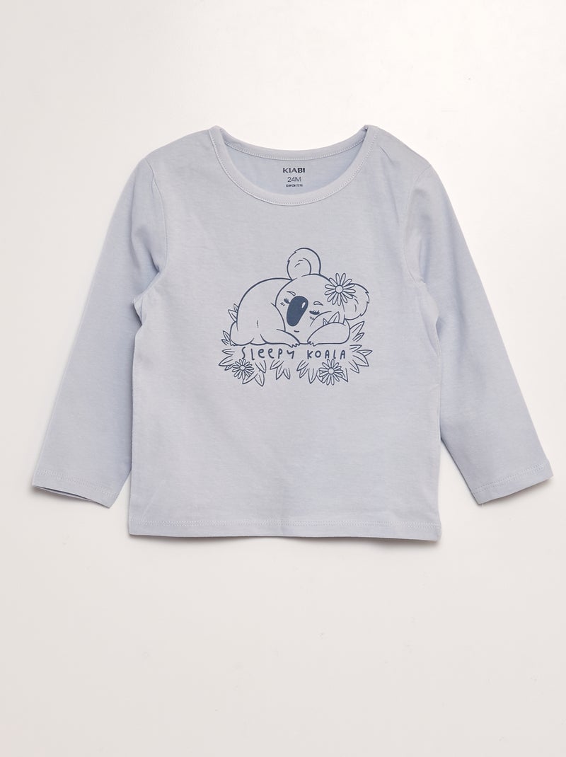 Pyjama long 2 pièces imprimé Bleu koala - Kiabi