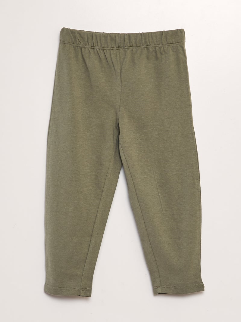 Pyjama long 2 pièces imprimé Kaki dinosaure - Kiabi