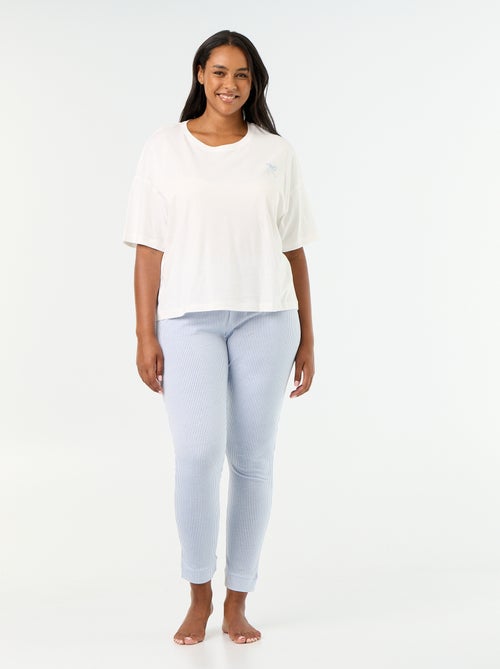 Pyjama long 2 pièces rayé - Kiabi Pyjama long 2 pièces rayé - Kiabi
