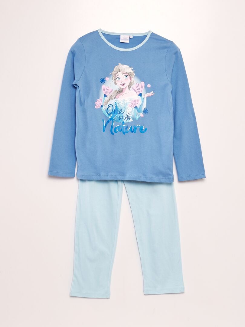 Pyjama long 2 pièces 'Reine des Neiges' Bleu - Kiabi