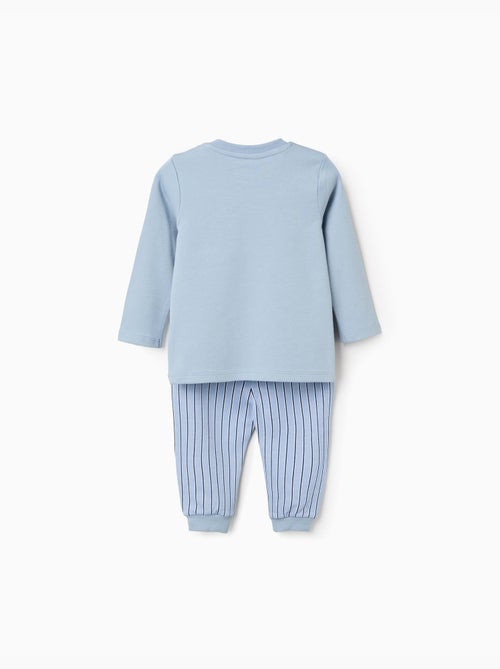 Pyjama long à rayures - Kiabi