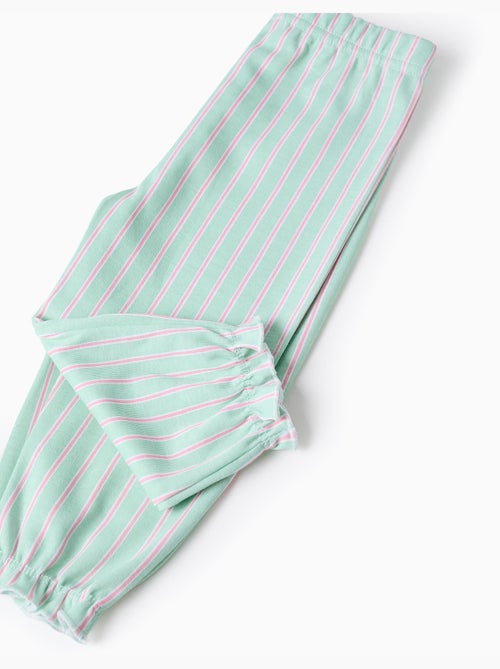 Pyjama long à rayures - Kiabi