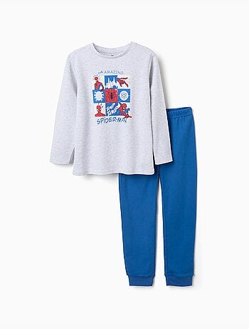 Pyjama long avec imprimé Spider-Man qui brille dans le noir