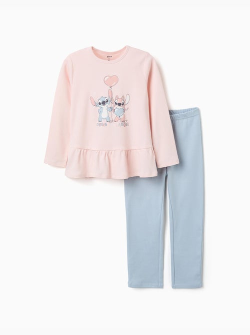 Pyjama long avec imprimé Stitch qui brille dans le noir - Kiabi