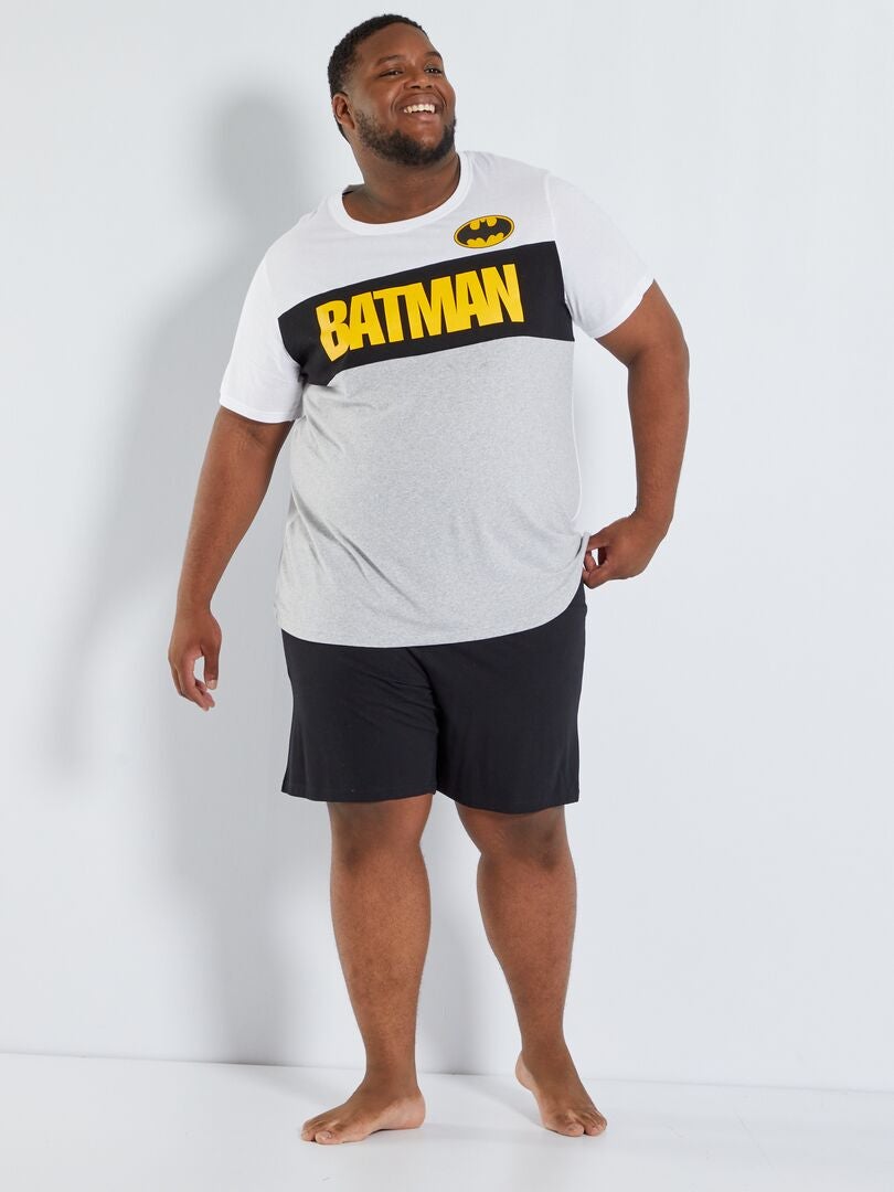 Pyjama long 'Batman' 'DC Comics' - 2 pièces Blanc - Kiabi
