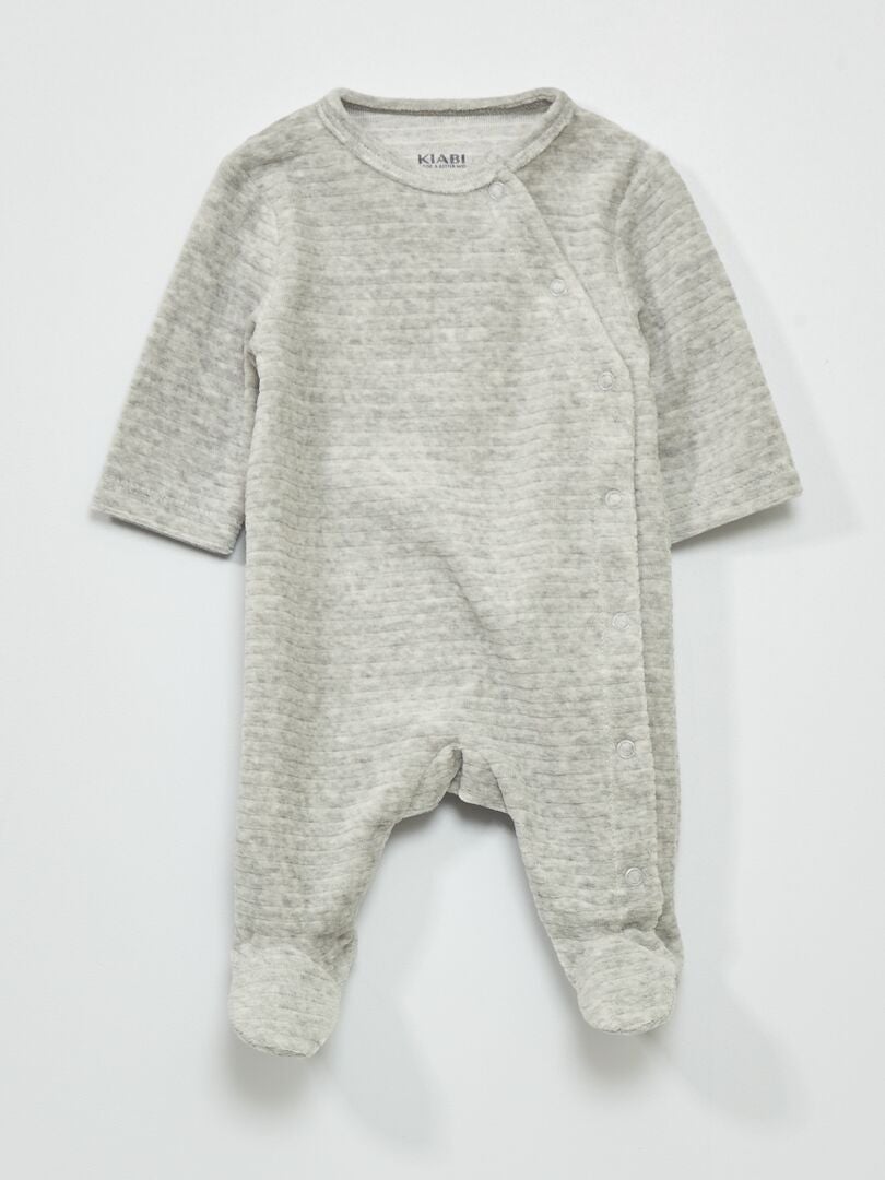 Pyjama long bébé Gris - Kiabi