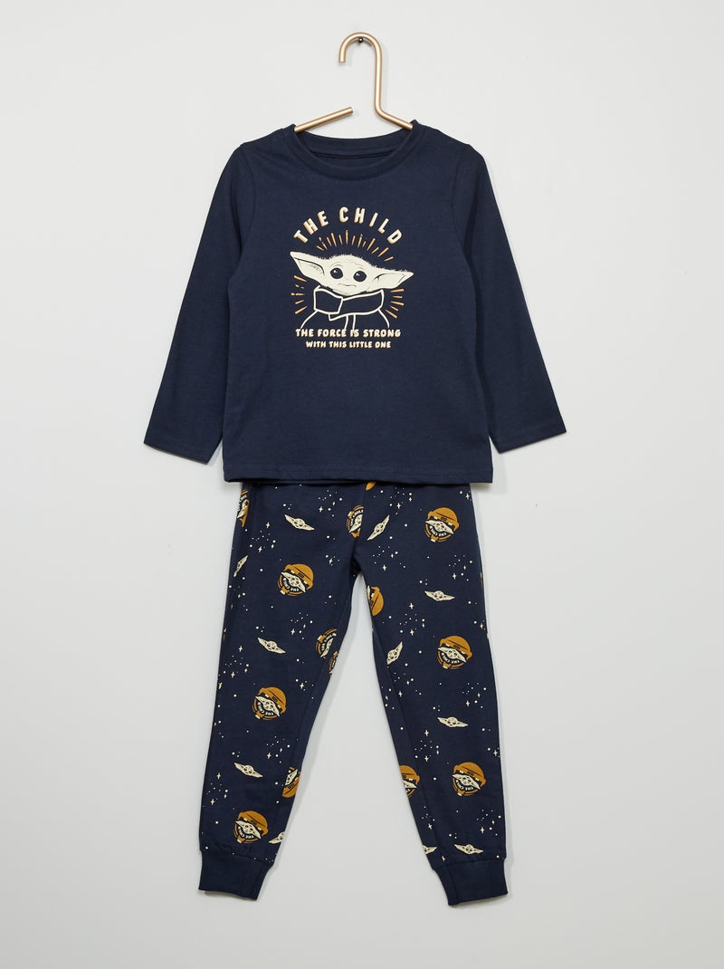Pyjama long 'Bébé Yoda' GRIS - Kiabi