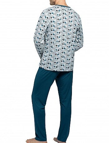 Pyjama homme long en coton et modal Dauville - Vert - Kiabi - 65.97€
