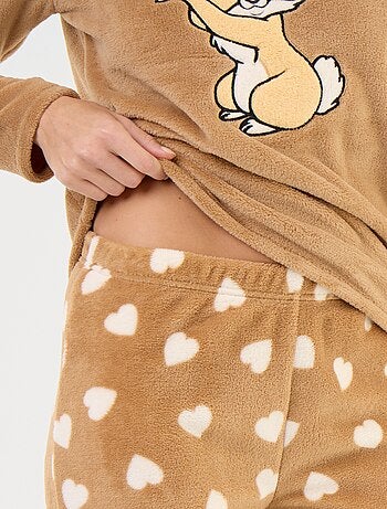 Pyjama long 'Winnie' de 'Disney' en polaire - 2 pièces