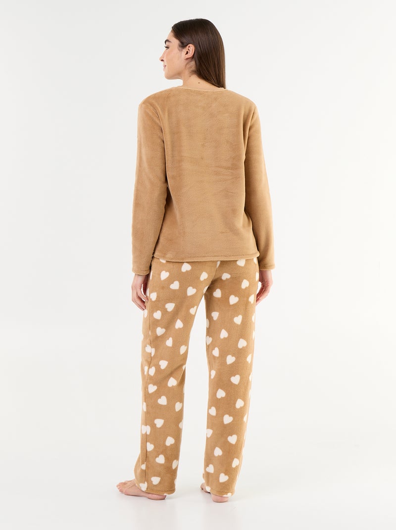 Pyjama long 'Bunny' de 'Disney' en polaire - 2 pièces Beige - Kiabi