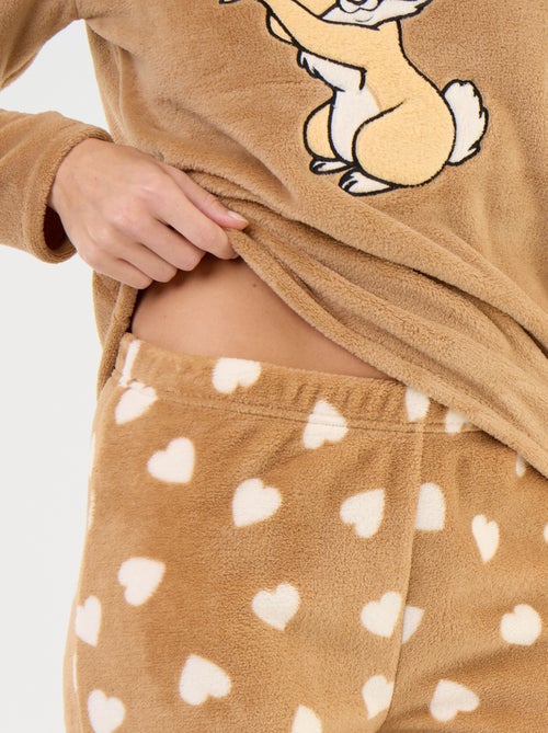 Pyjama long 'Bunny' de 'Disney' en polaire - 2 pièces - Kiabi Pyjama long 'Bunny' de 'Disney' en polaire - 2 pièces - Kiabi