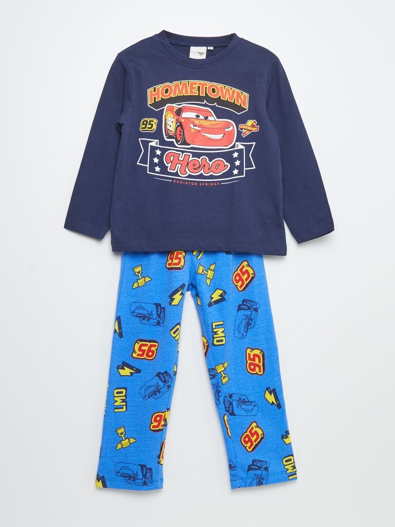 Pyjama long Cars t shirt pantalon 2 pieces Bleu Kiabi 15.00