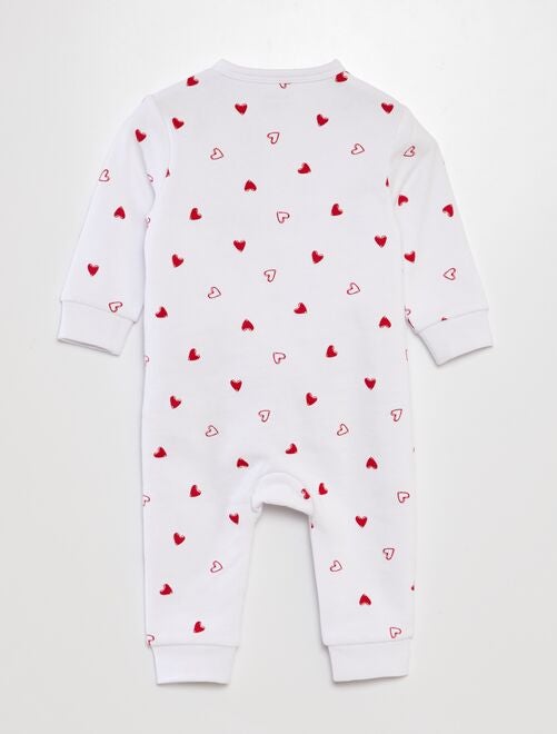 Pyjama long chaud 'Amour' - Kiabi