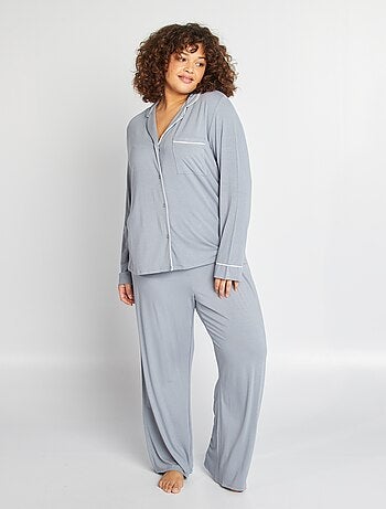 Pyjama long chemise + pantalon - 2 pièces