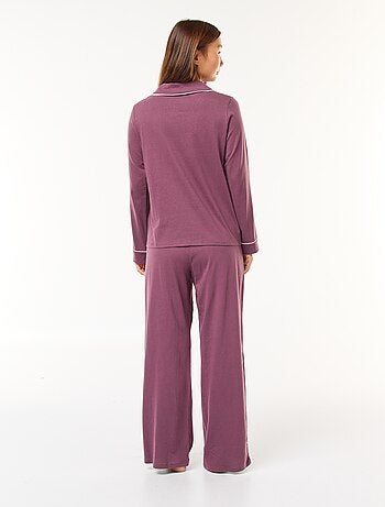 Pyjama long chemise + pantalon - 2 pièces