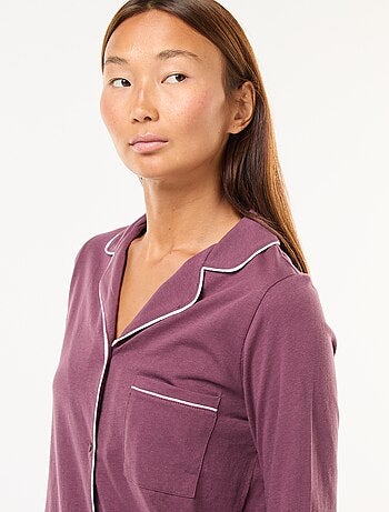 Pyjama long chemise + pantalon - 2 pièces