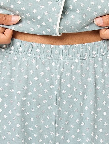 Pyjama long chemise + pantalon - 2 pièces
