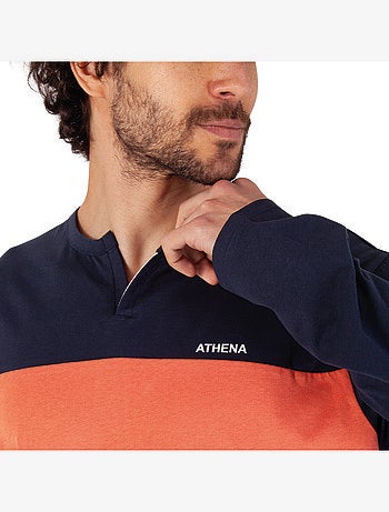 Pyjama long col ouvert homme coton issu de l'agriculture biologique