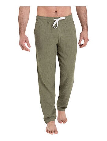 Pyjama long col rond homme Easy coton Athena