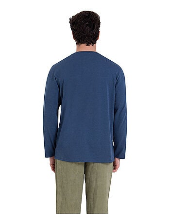 Pyjama long col rond homme Easy coton Athena
