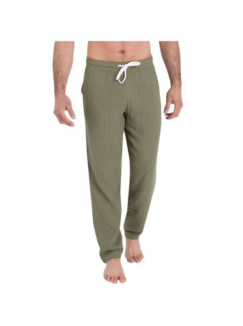 Pyjama long col rond homme Easy coton Athena Multicolore - Kiabi