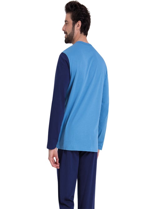 Pyjama long col rond homme Ecopack Athena - Kiabi