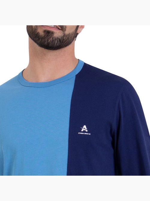 Pyjama long col rond homme Ecopack Athena - Kiabi