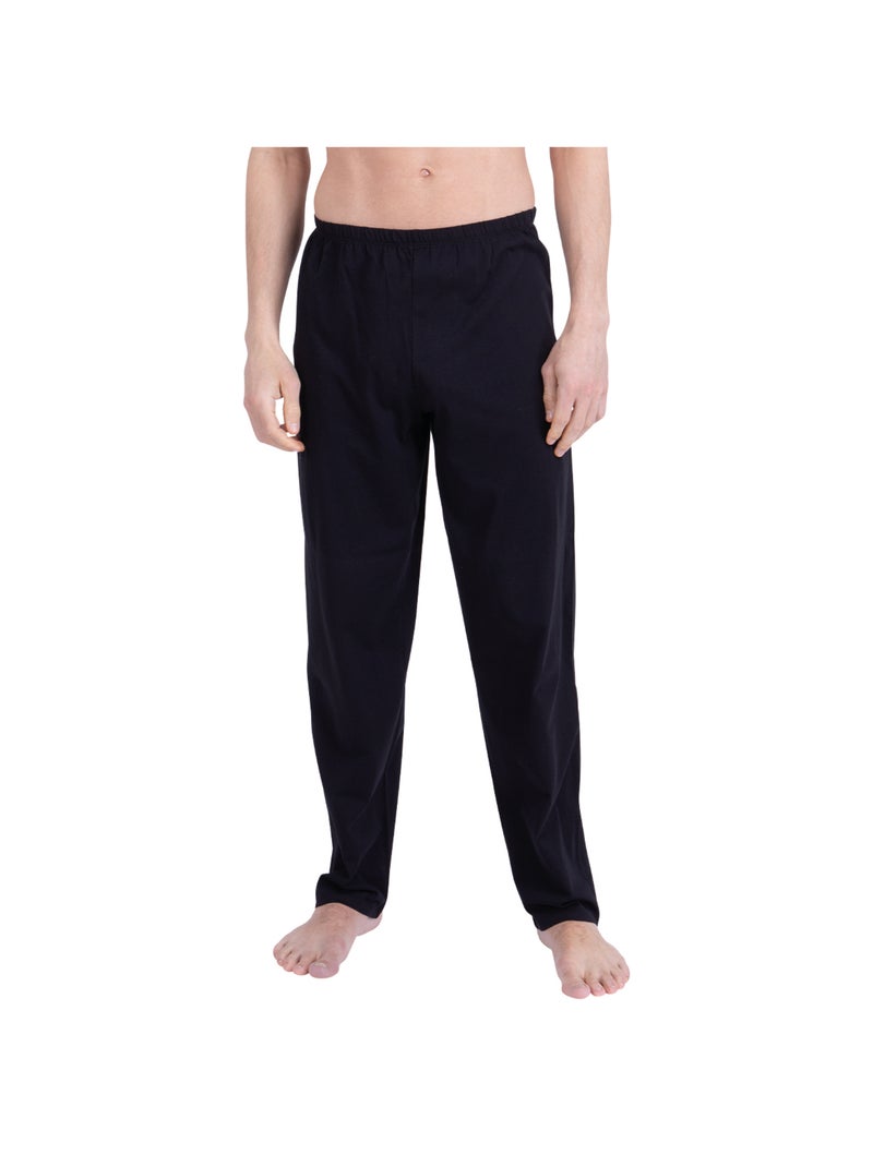 Pyjama long col rond homme Ecopack Construction Athena Bleu Noir - Kiabi