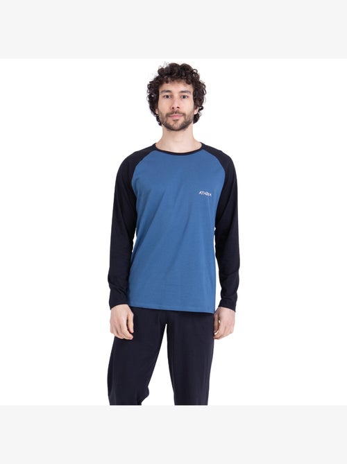 Pyjama long col rond homme ecopack construction athena - Kiabi