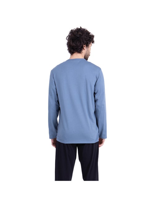Pyjama long col rond homme My Petit Prix Athena - Kiabi