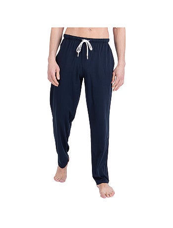Pyjama long col rond homme Rayures Ocean Club Athena