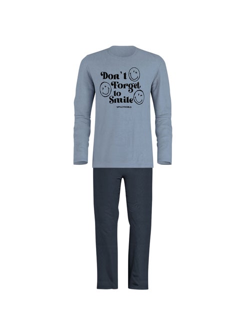 Pyjama long col rond homme SmileyWorld® I Athena - Kiabi
