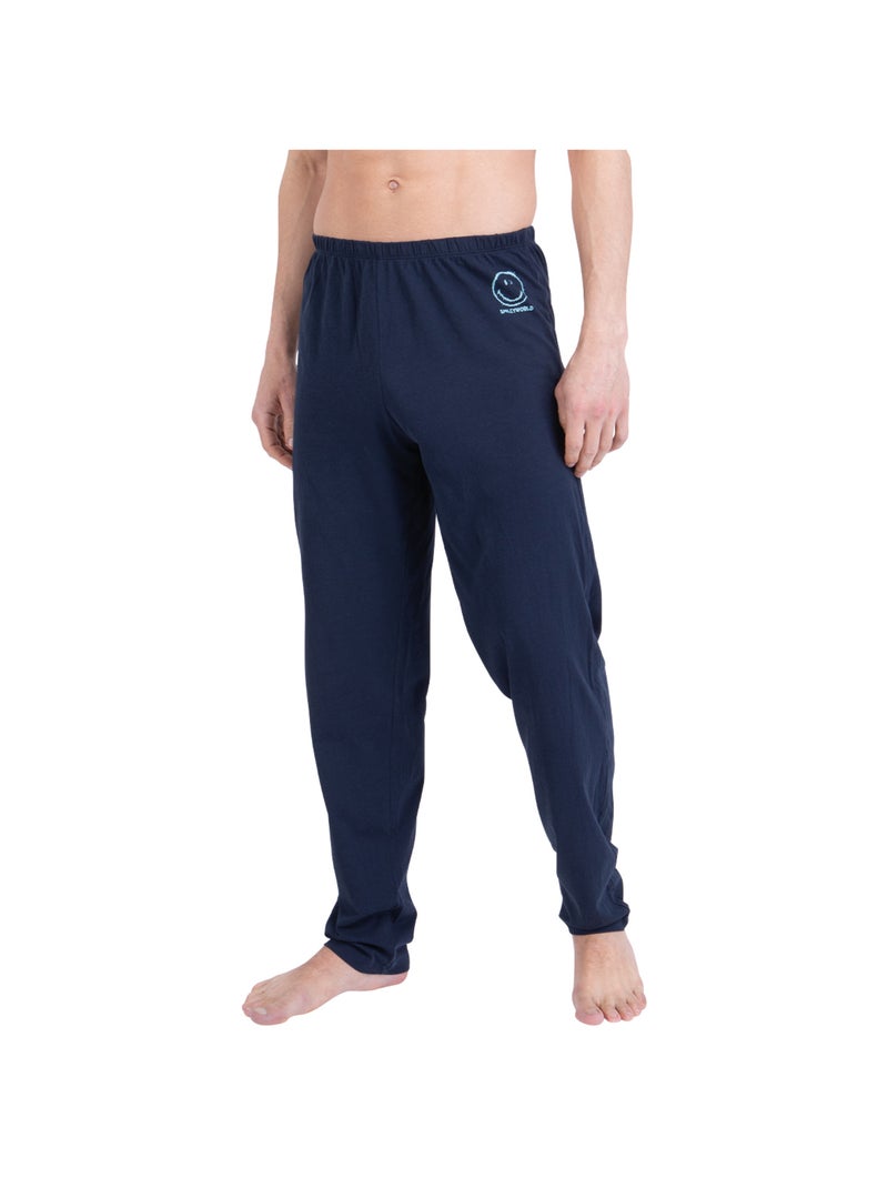 Pyjama long col rond homme SmileyWorld® I Athena Bleu - Kiabi