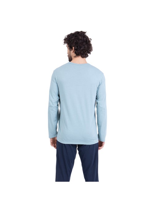 Pyjama long col rond homme SmileyWorld® I Athena - Kiabi