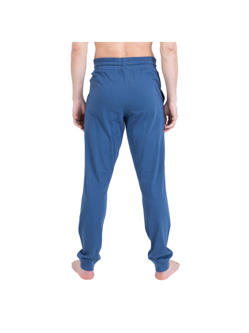 Pyjama long col rond homme Sportswear Athena Bleu - Kiabi