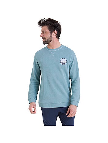 Pyjama long col rond homme Waffle Athena