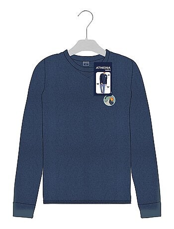 Pyjama long col rond homme Waffle Athena