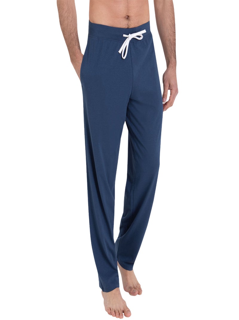 Pyjama long col tunisien homme Chic Athena Bleu Gris - Kiabi