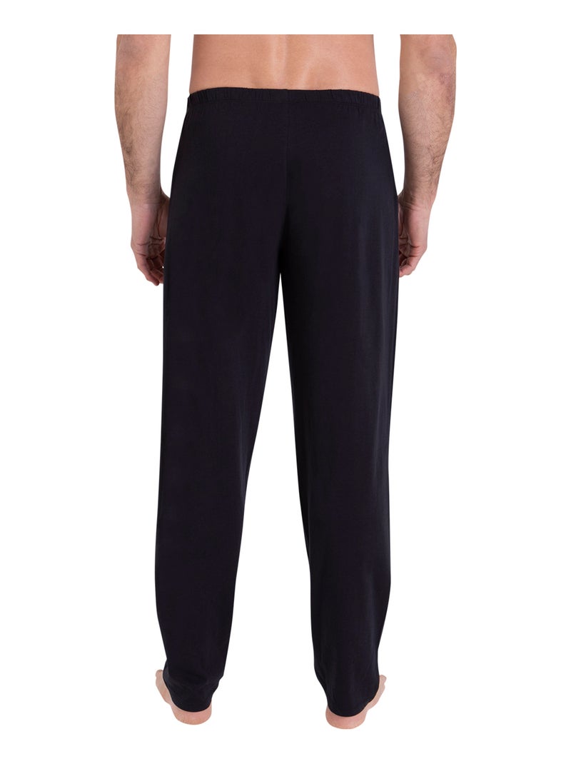 Pyjama long col V homme Eco Pack Sérigraphie Athena Bleu Noir Noir - Kiabi
