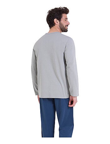Pyjama long col V homme Ecopack Athena