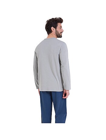 Pyjama long col V homme Ecopack Sérigraphie Athena