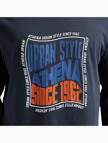 Pyjama long col V homme Ecopack Sérigraphie Athena