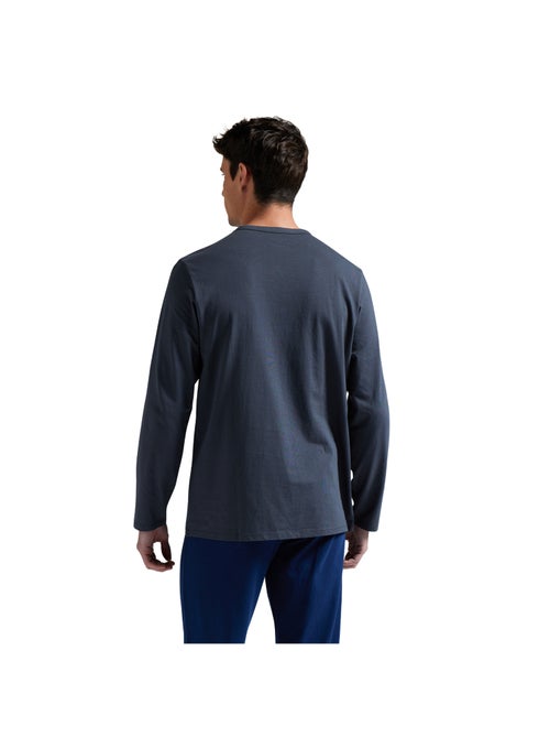 Pyjama long col V homme Ecopack Sérigraphie - Kiabi