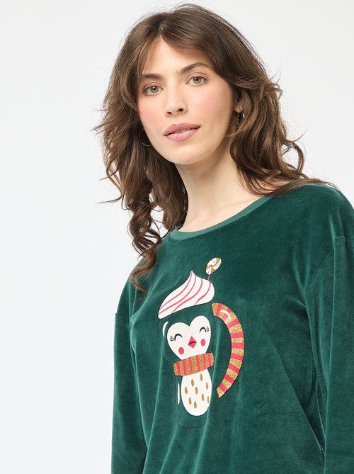 Pyjama long de Noël - 2 pièces - Kiabi