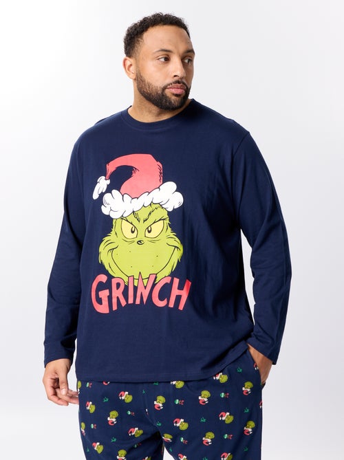 Pyjama long de Noël - imprimé 'Grinch' - 2 pièces - Kiabi