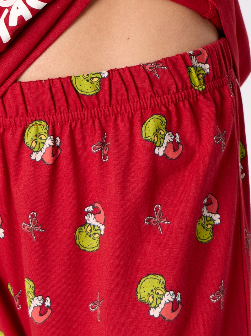 Pyjama long de Noël 'Le Grinch' - 2 pièces Rouge - Kiabi